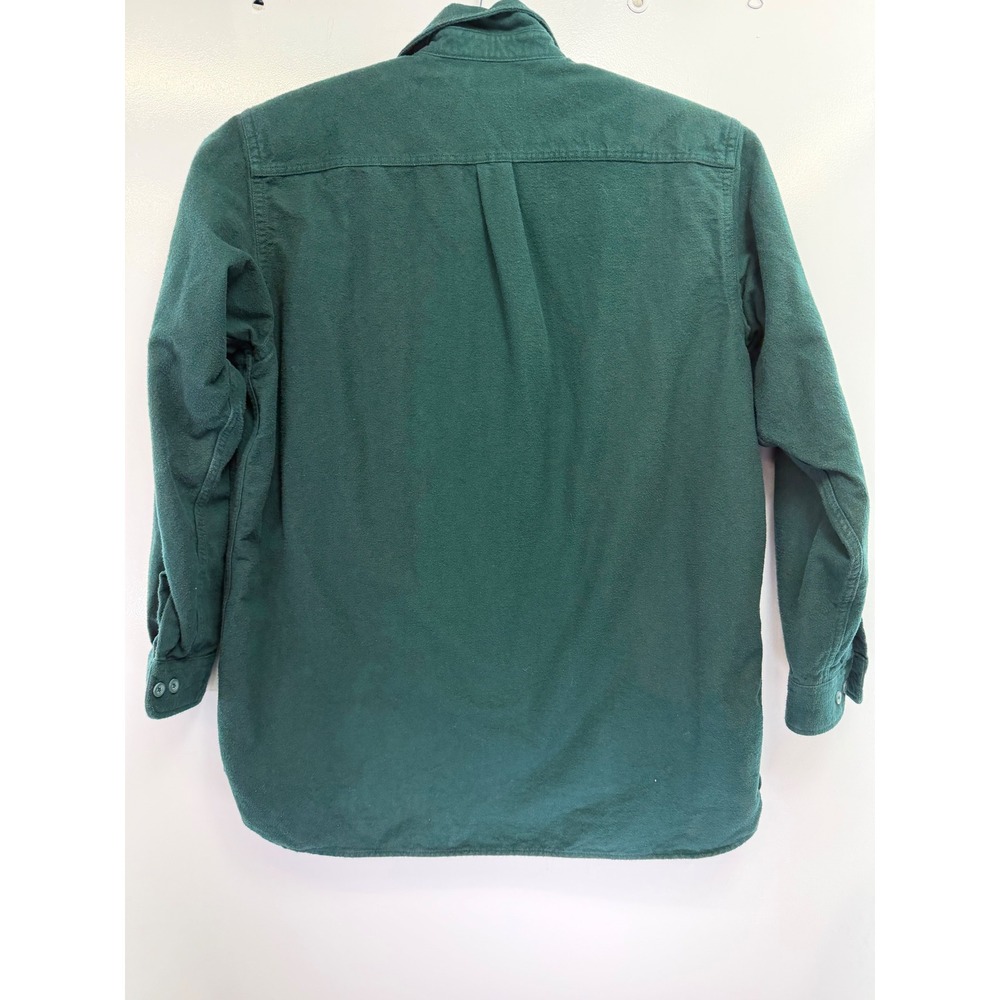 LL Bean Mens XL Tall Hunter Green Chamois Cloth Flannel Shirt (L34) - Picture 4 of 5